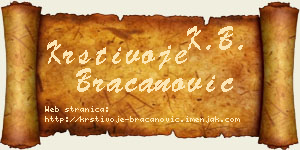 Krstivoje Bracanović vizit kartica